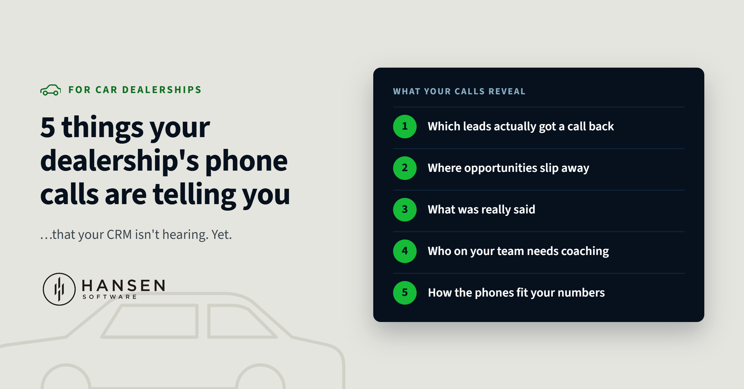 5 Things Your Dealership's Phone Calls Are Telling You (That Your CRM Isn't)